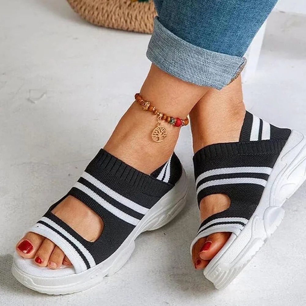 NWOT Navy and White Women's Sandals Size 9